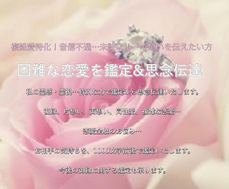 強烈な思念伝達 恋愛を霊感鑑定をして施術します 好きな方の潜在意識に想い伝える 死者やペットにも施術可能です 恋愛 ココナラ