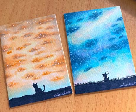 猫ちゃんのいる小さい原画 Atc を描きます 小さくて可愛いイラストをかざろう イラスト作成 ココナラ