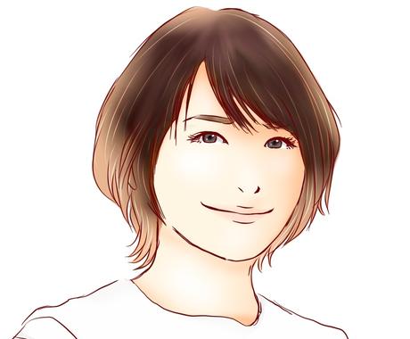 シンプルでおしゃれ似顔絵イラスト作成します シンプルおしゃれクール Snsアイコンや友人プレゼントに 似顔絵作成 ココナラ