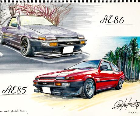あなたの愛車のイラストを描きます 車仲間へのプレゼントや愛車への思い出に イラスト作成 ココナラ