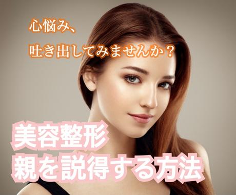 美容整形をしたい 両親を説得させる方法教えます 絶対整形したい だけど親が許してくれず1人で悩んでる方 その他 悩み 恋愛 話し相手 ココナラ