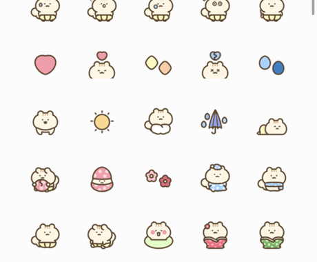 オリジナル絵文字をつくります 40個でこのお値段 ゆる可愛い絵文字をお届けします Lineスタンプ作成 ココナラ