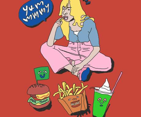 アメリカンテイストの個性的なイラスト描きます オリジナルグッズ作成に ポップなイラストいかがですか アイコン作成 ココナラ