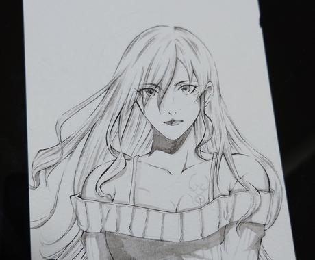 アナログイラスト販売します 白黒で表現 アナログならではの質感を味わってください コンテンツ販売 完成品 ココナラ