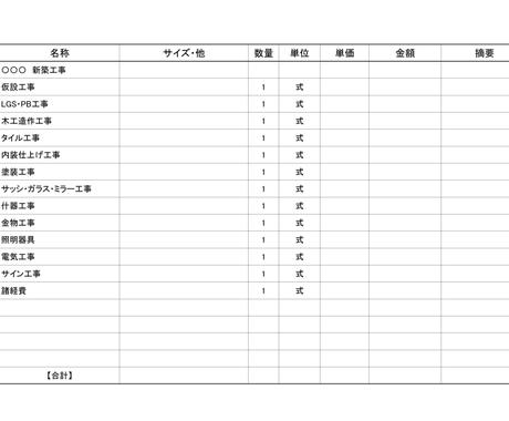 内装工事見積もり制作代行します 面倒な見積もり 内装工事見積もり代行 契約書 各種書類の作成 法務相談 ココナラ