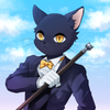 服を着た猫