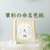 筆彩の命名色紙