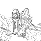 しゅうじ 線画イラスト