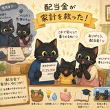 黒猫の猫まんま