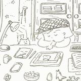 黒ペン画家 サウナ猫