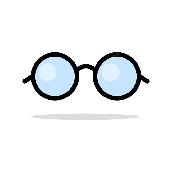 丸メガネレンズ