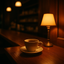 夜の喫茶店のひと