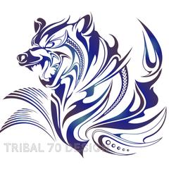 【熊】トライバル・ロゴデザイン