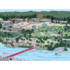 神社仏閣案内図イラスト