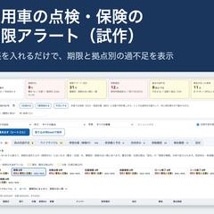 社用車の点検・保険の期限アラート（試作）