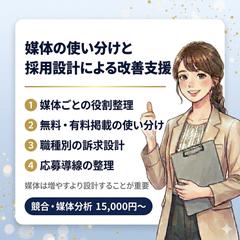 媒体の使い分けと採用設計による改善支援