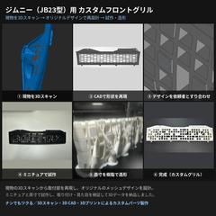 ジムニーJB23用カスタムフロントグリルを設計・製作