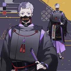 Vtuberイラスト　モデル鬼、高貴服