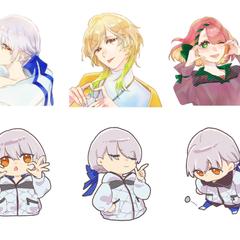 1000x1000　フェイスアップイラスト＋SDイラスト