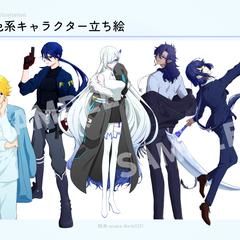 イメージカラー【寒色系】キャラクター立ち絵