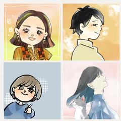 似顔絵アイコン制作制作事例1【モニター企画】