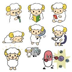 医療系のオンライン学習サイトのキャラクター制作
