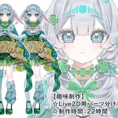 Live2D用パーツ分けイラスト