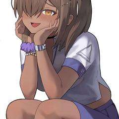 しゃがんでいるイラスト