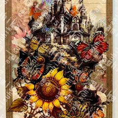 スチームパンクとゴシックを混ぜたコラージュ