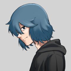 黒いパーカーを着た少年