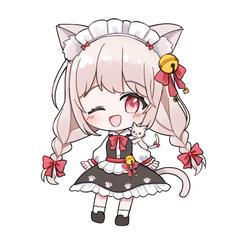 猫×メイド の女の子