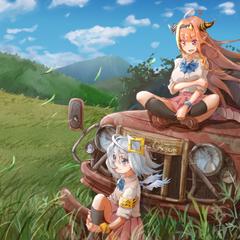 Vtuberファンアート背景付きイラスト