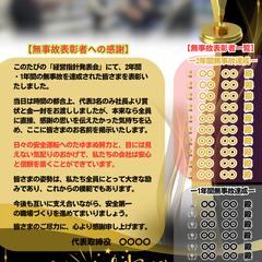 無事故表彰者感謝ポスター・社内掲示用