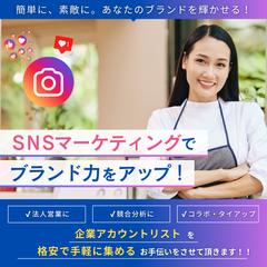 SNS全般のリスト化を得意にしております。