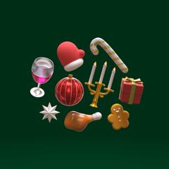 3DCG画像 クリスマス