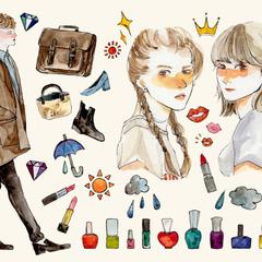 雑誌風イラスト