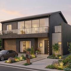 住宅の外観CGパースを作成します（オプション夕景）