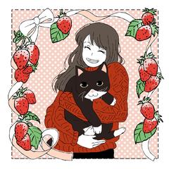 ペットとのイラスト