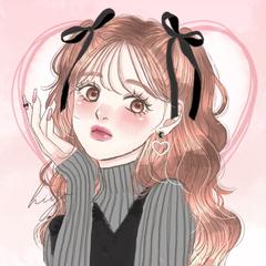 SNSアイコン向けガーリーイラスト