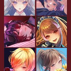 女性キャラクターのイラストタッチ