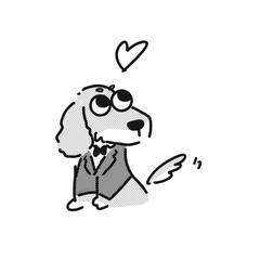 結婚式の引き出物バッグに愛犬のイラストを！