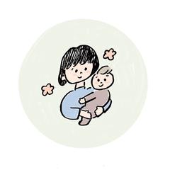 お母さん お子さん SNSアイコン