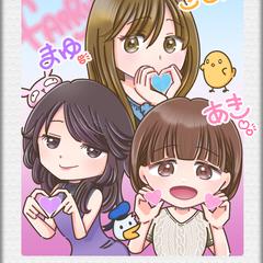 チェキ風ステッカーイラスト