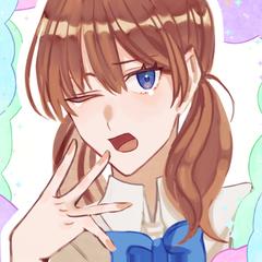 女子高校生風のアイコンイラスト