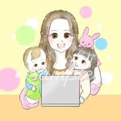 ママとお子さん２名のアイコン