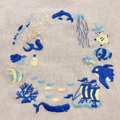 リトルマーメイド風刺繍