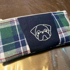 ワンポイント刺繍入り筆入れ