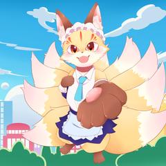 狐福Y様歌ってみたMV用イラスト