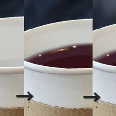何もないコップから紅茶を増量