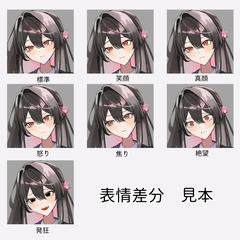 表情差分サンプル ご依頼イラスト